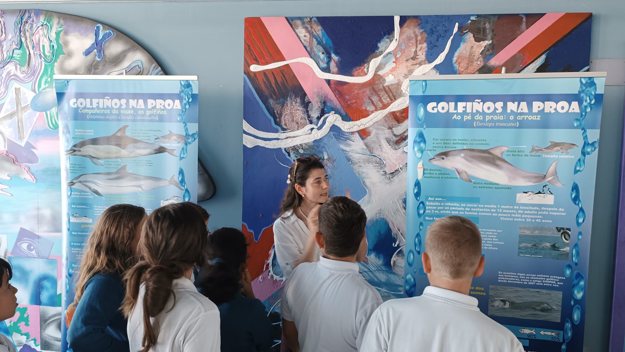 Visita guiada a expo de Golfiños en Fisterra