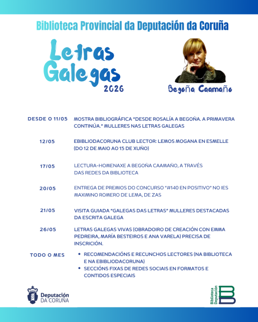 Programación da Biblioteca Provincial para celebrar as nosas letras