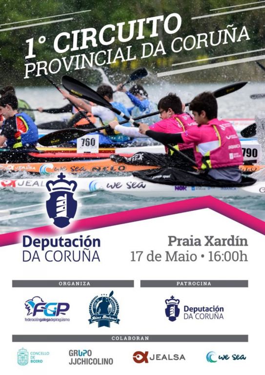 Boiro acolle o martes 17 de maio a segunda proba do I Circuíto de Piragüismo Deputación da Coruña