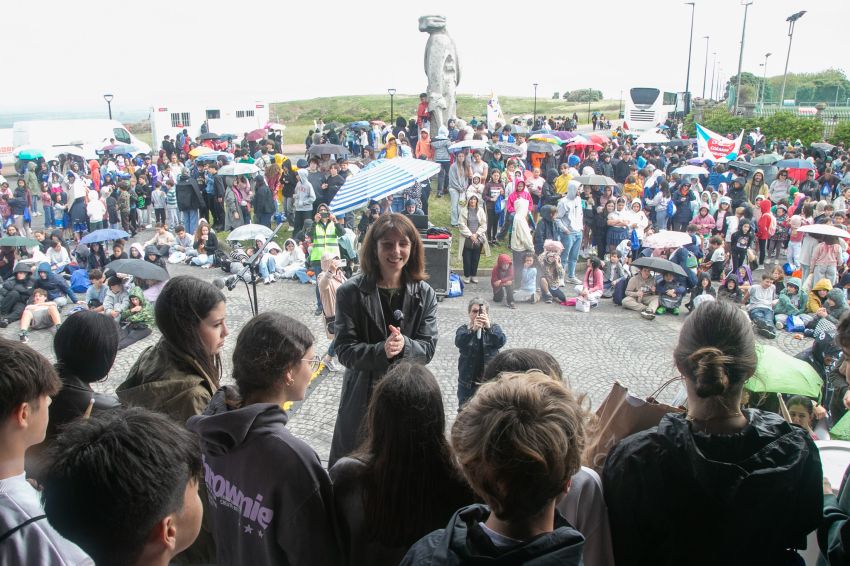 Sol Agra reivindica na etapa coruñesa do Correlingua «a mocidade rebelde que leva o galego no corazón»