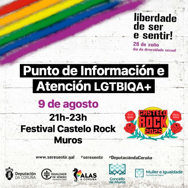 Oito festivais da provincia contarán con puntos LGTBI+ ao abeiro da campaña Liberdade de Ser e Sentir