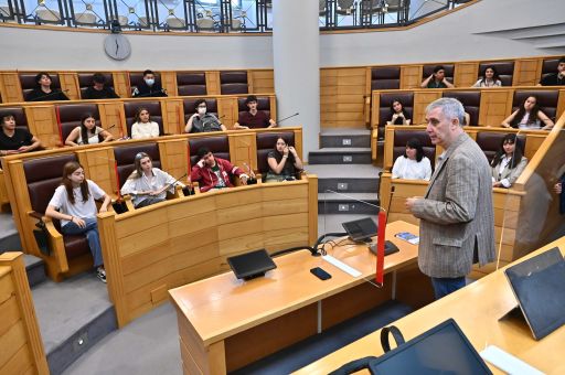Estudantes do instituto Santiago Apóstol de Bos Aires visitan a Deputación da Coruña