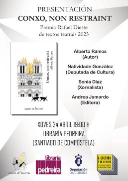 Chega a librerías a obra “Conxo, non restraint” de Alberto Ramos, gañadora do XXI Premio Rafael Dieste da Deputación da Coruña