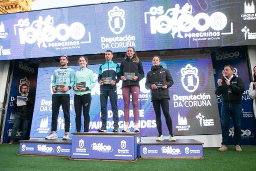 Abderrahmane Aferdi e Alice Finot gañan Os 10.000 Peregrinos, que bate récord de participación