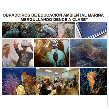 Obradoiro infantil, Mergullando dende a clase, en 10 colexios da provincia da Coruña (maio e xuño de 2025)
