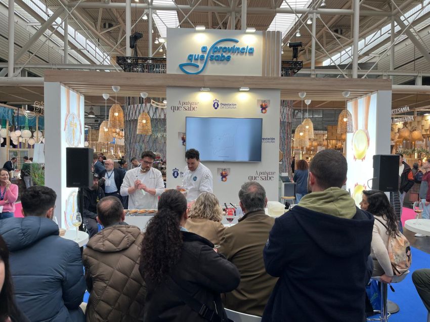 O stand da Deputación, repleto en todas as actividades das dúas primeiras xornadas do Galicia Fórum Gastronómico