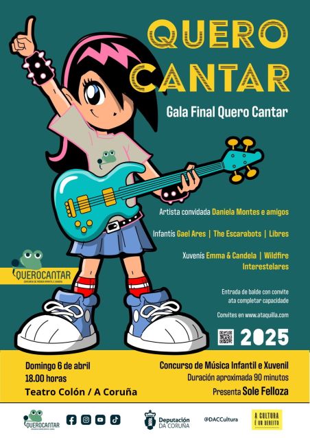 O concurso ‘Quero Cantar’ 2025 fai públicos os grupos e solistas que actuarán na final da VIII edición