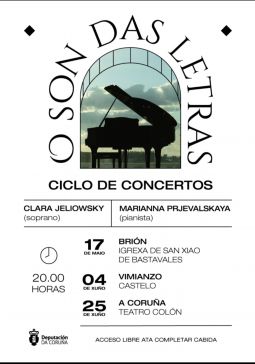 ‘O Son das letras’ chegará a Brión, Vimianzo e A Coruña coa soprano Clara Jelihovschi e a pianista Marianna Prjevalskaya