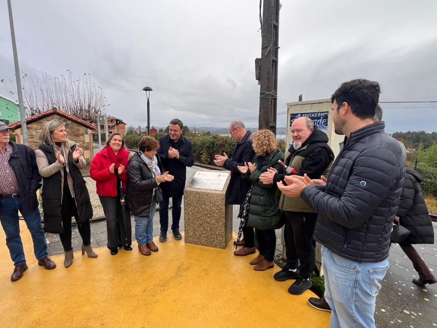 A Deputación da Coruña e o Concello de Miño inauguran as novas beirarrúas de San Xoán de Vilanova