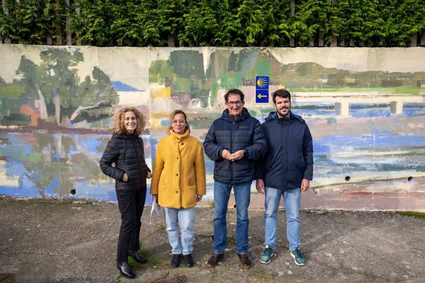 A Deputación inaugura en Miño e Carral os murais do Camiño Inglés que completan a II edición de 