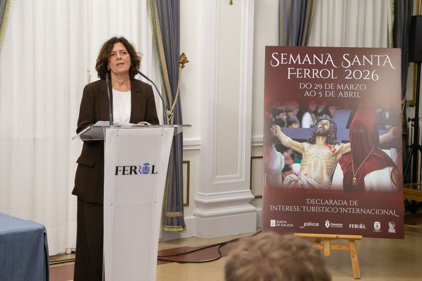 A Deputación da Coruña destaca o valor histórico, cultural e social da Semana Santa de Ferrol na presentación do cartel de 2026