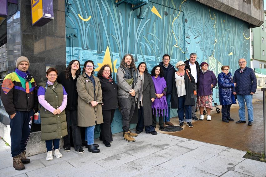 A Deputación da Coruña inaugura en Negreira, Cee e Corcubión os novos murais da II edición de “Arte no Camiño”