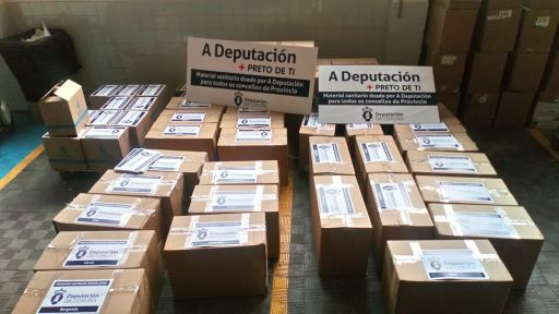 A Deputación pon a disposición dos concellos da provincia da Coruña  230.000 máscaras