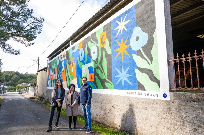 A Deputación presenta os murais da III edición de «Arte no Camiño» en Mazaricos, Oroso, Mesía, Abegondo e Ordes