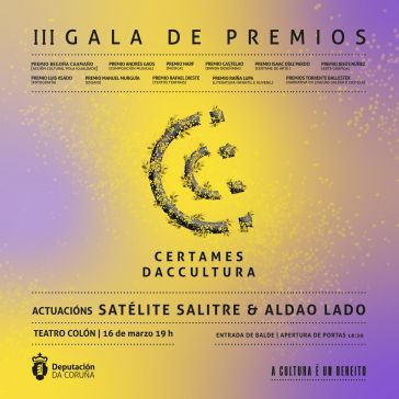 O Teatro Colón acolle mañá a gala dos Premios Culturais da Deputación 2023 para celebrar o talento e a creatividade do país