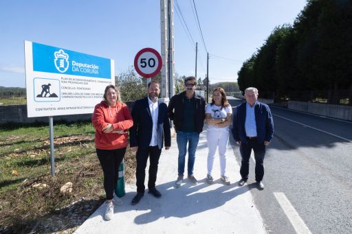 A Deputación completa as obras de mellora da estrada DP 6805 de Campara a Pazos, en Ponteceso, nas que investiu 600.000 euros