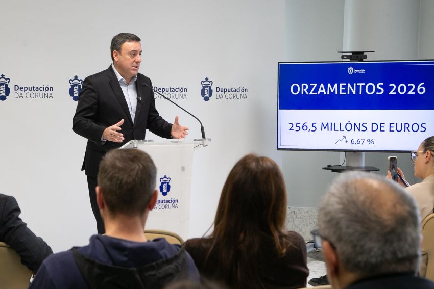 A Deputación presenta un orzamento de 256,5 millóns de euros que terá como prioridades o apoio aos concellos, benestar social e emprego