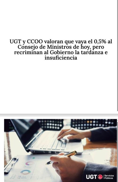 Comunicado incremento salarial do 0,5%.