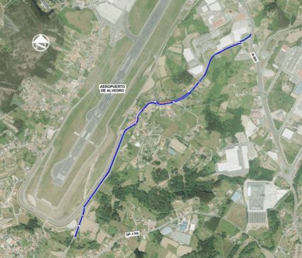 A Deputación aproba un investimento de 553.442 euros para a construción dunha senda peonil de 1,8 quilómetros no entorno aeroporto  de Alvedro  (Culleredo)