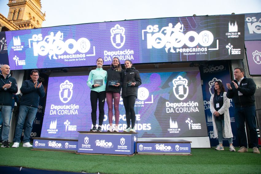 Abderrahmane Aferdi e Alice Finot gañan Os 10.000 Peregrinos, que bate récord de participación