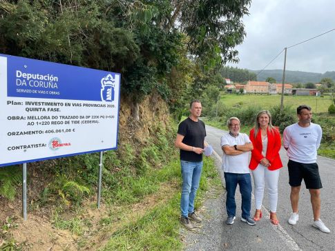 A Deputación supervisa as obras de mellora das estradas provinciais que dan acceso aos cantís de Loiba e San Andrés de Teixido