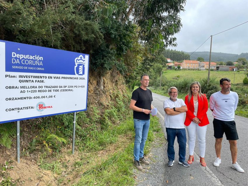 A Deputación supervisa as obras de mellora das estradas provinciais que dan acceso aos cantís de Loiba e San Andrés de Teixido