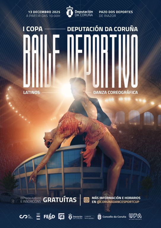 A I Copa Deputación de Baile Deportivo celebrarase o 13 de decembro no Pazo dos Deportes de Riazor