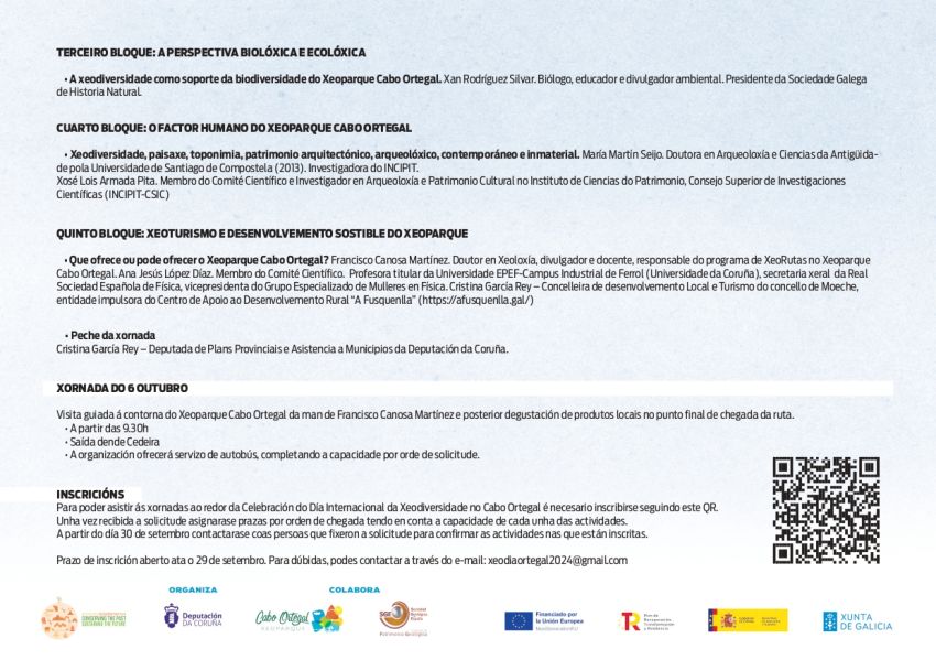 O Xeoparque Cabo Ortegal celebrará o Día Internacional da Xeodiversidade os días 5 e 6 de outubro