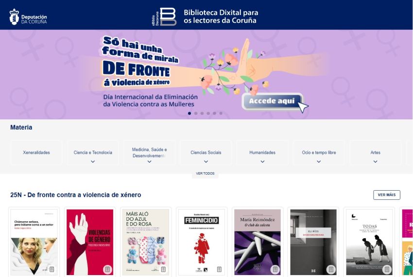 A EBIBLIODACORUNA ponse DeFronte á violencia de xénero
